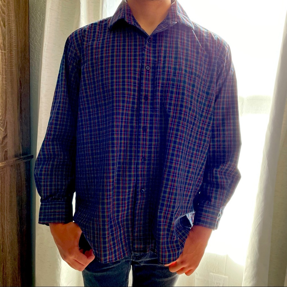 Macy’s Club Room Men’s Shirt Red & Blue
